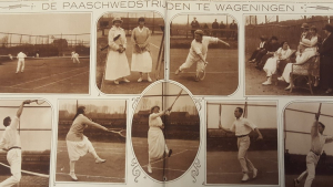 Impressie van het Paastoernooi in LawnTennis en Golf, midden jaren twintig.