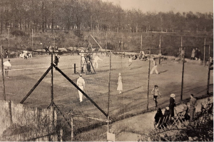 De tennisbanen bij Belvedère in 1934